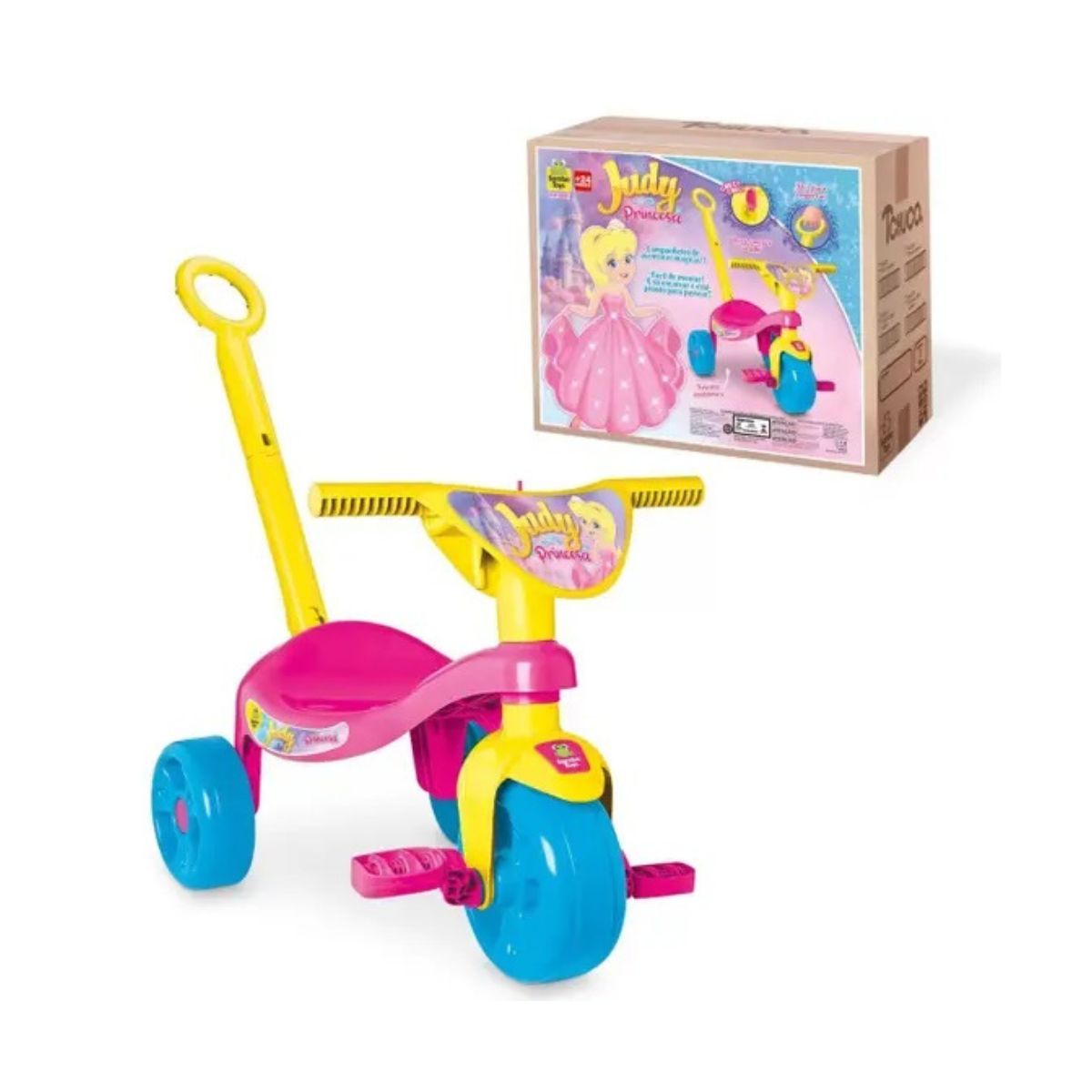 Triciclo Tchuco Judy Com Haste - Samba Toys Triciclo Tchuco Judy Com Haste - Samba Toys